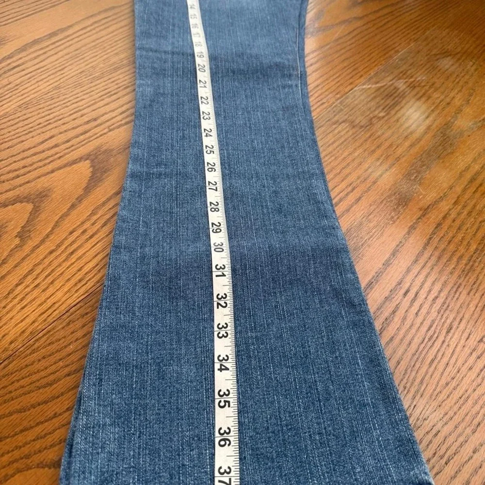 vintage levis 501 boot cut blue cotton spandex jeans women's size 5 western